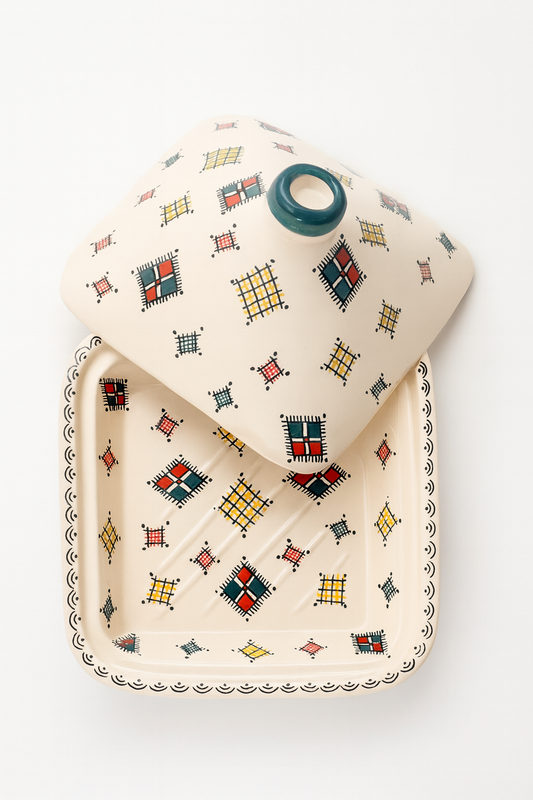 Grand Tajine de présentation – Motifs berbères