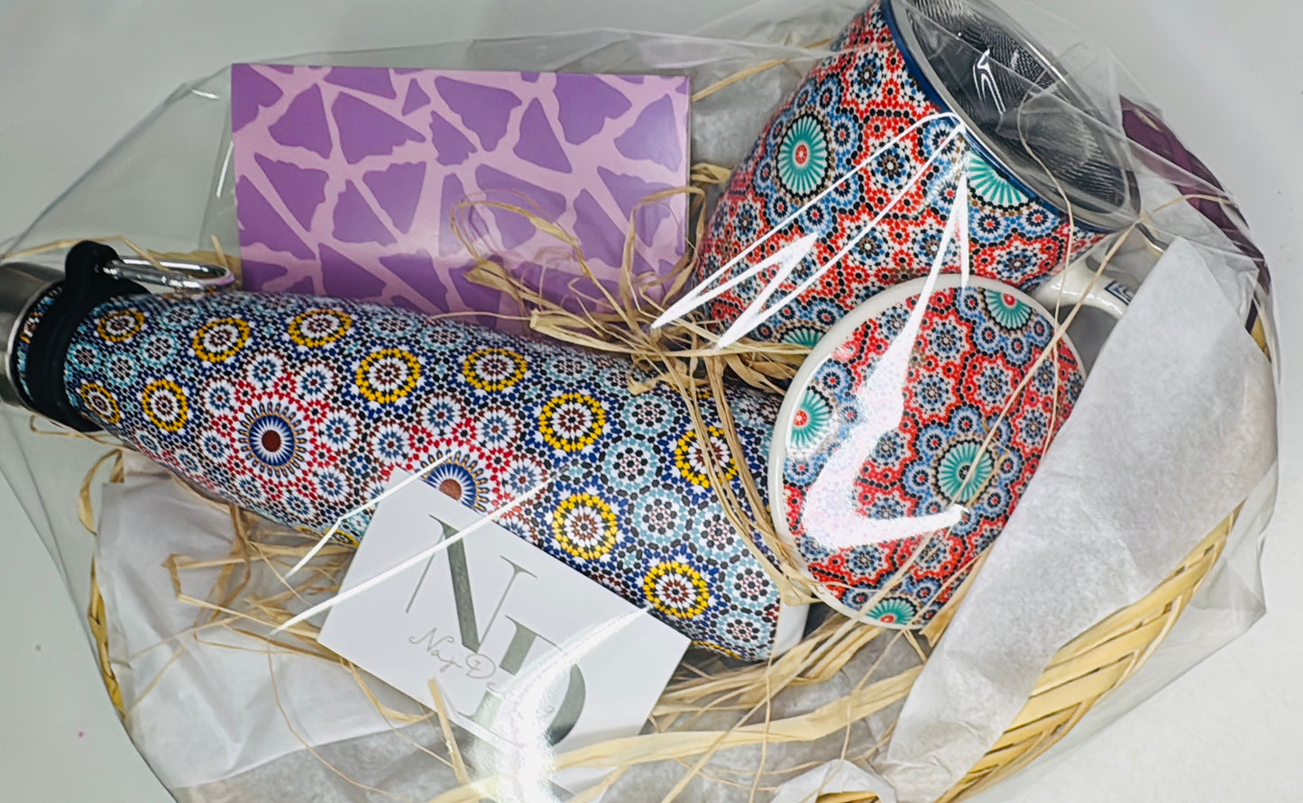 Panier garni artisanal – Tasse Zellige & Gourde assortie