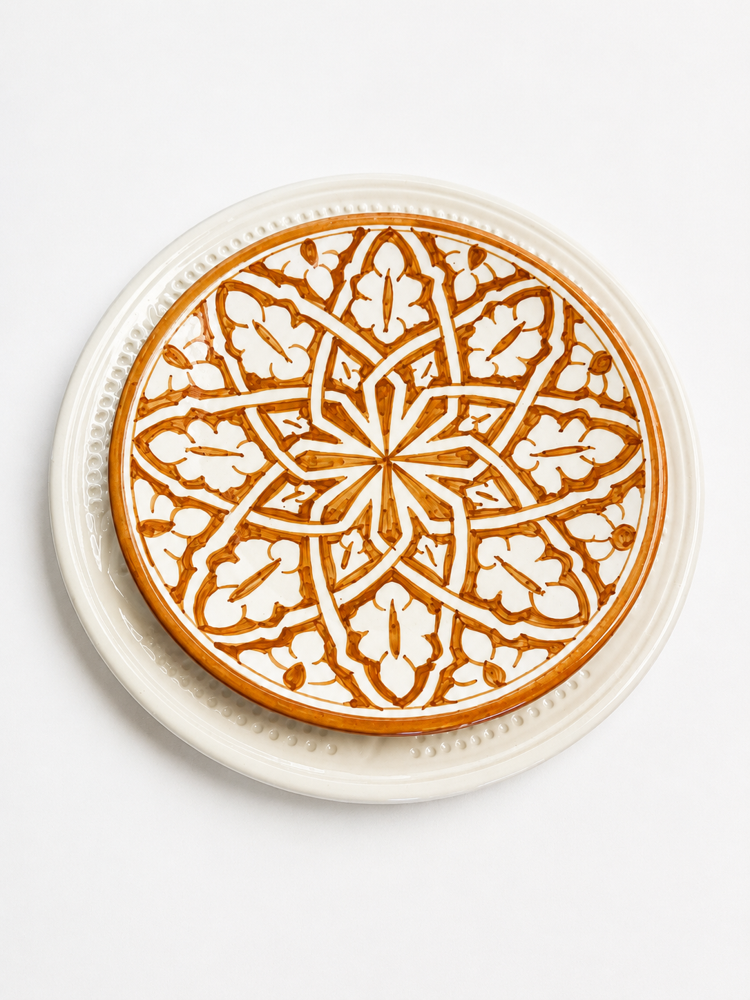 Assiette Artisanale Orange ✨