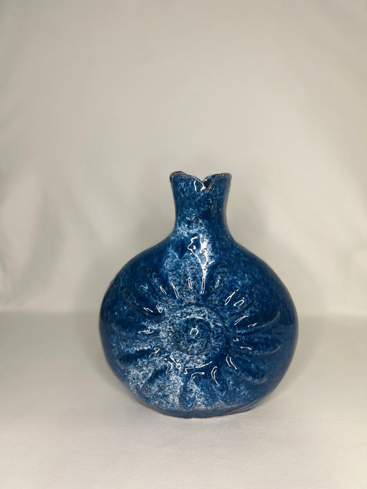 vase en céramique bleu