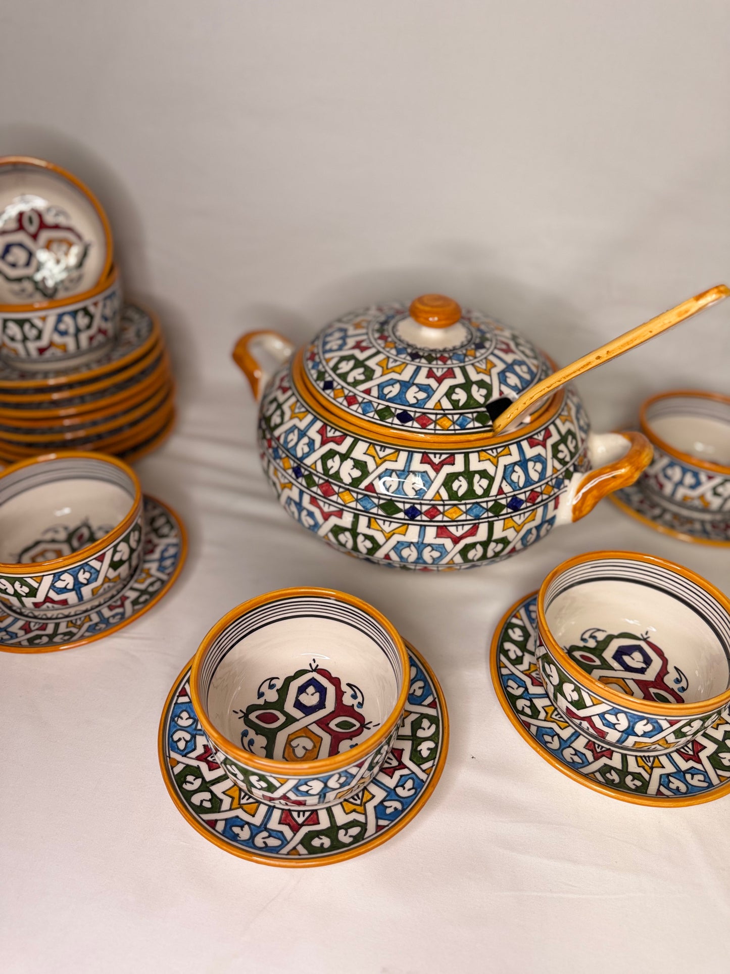 Service soupière 12 personnes – Artisanat marocain