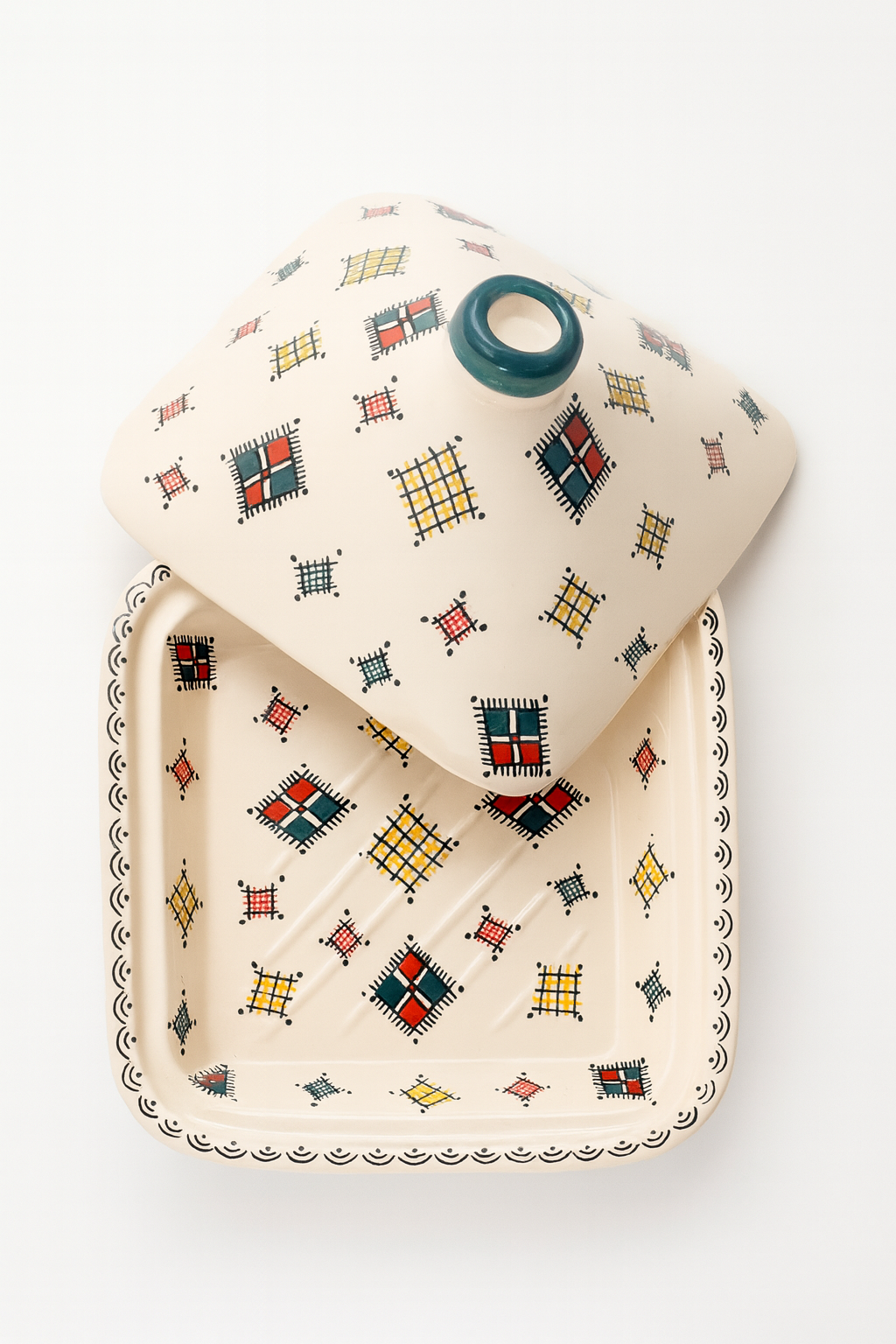 Grand Tajine de présentation – Motifs berbères