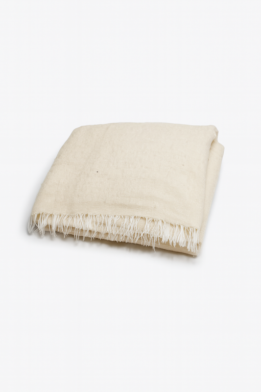 Couverture artisanale en pure laine brute