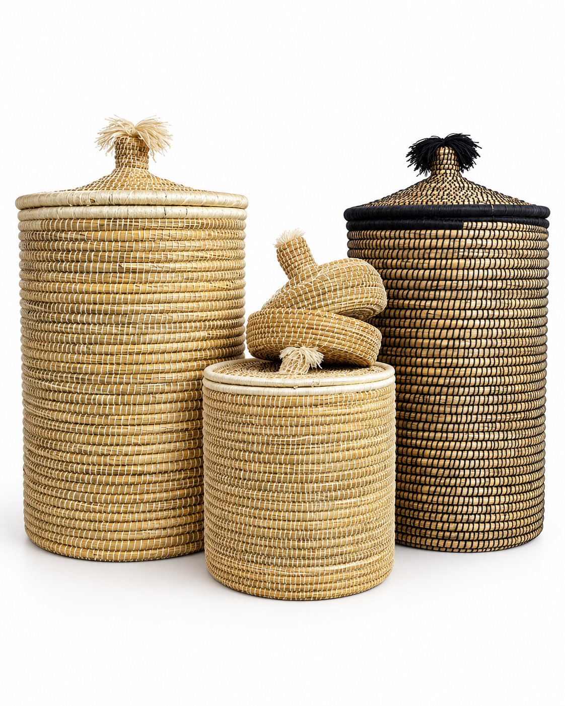 Panier à linge artisanal en osier