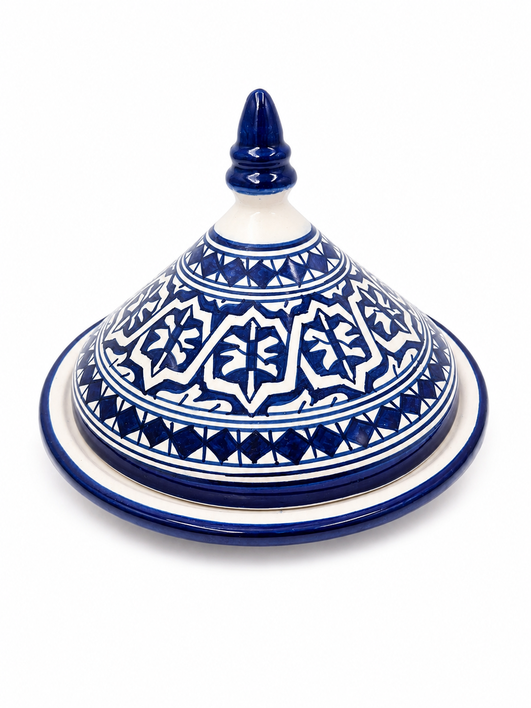 Tagine artisanal bleu & blanc