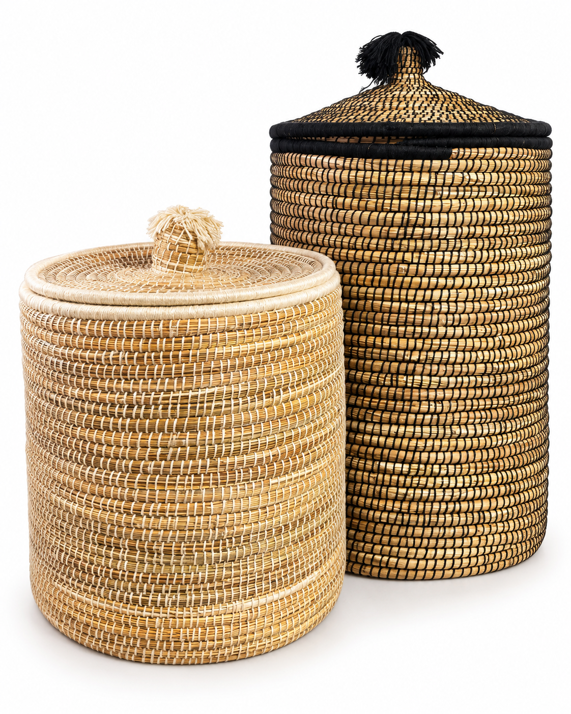 Panier à linge artisanal en osier