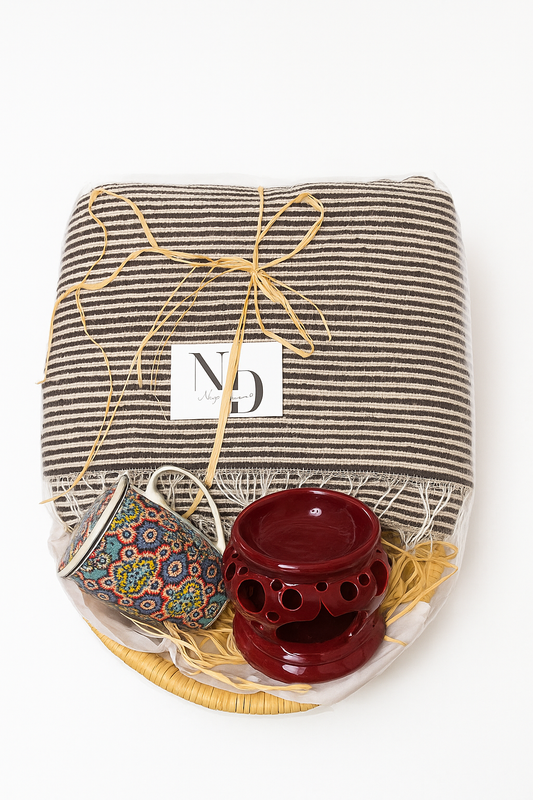 Panier Garni  XL – plaid & tasse Zelig & brûleur Artisanal