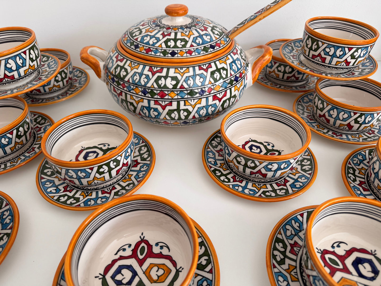 Service soupière 12 personnes – Artisanat marocain