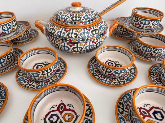 Service soupière 12 personnes – Artisanat marocain