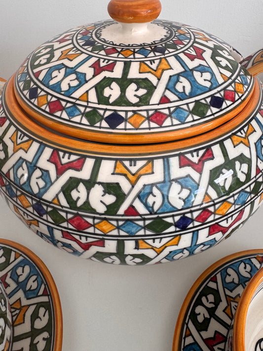 Service soupière 12 personnes – Artisanat marocain