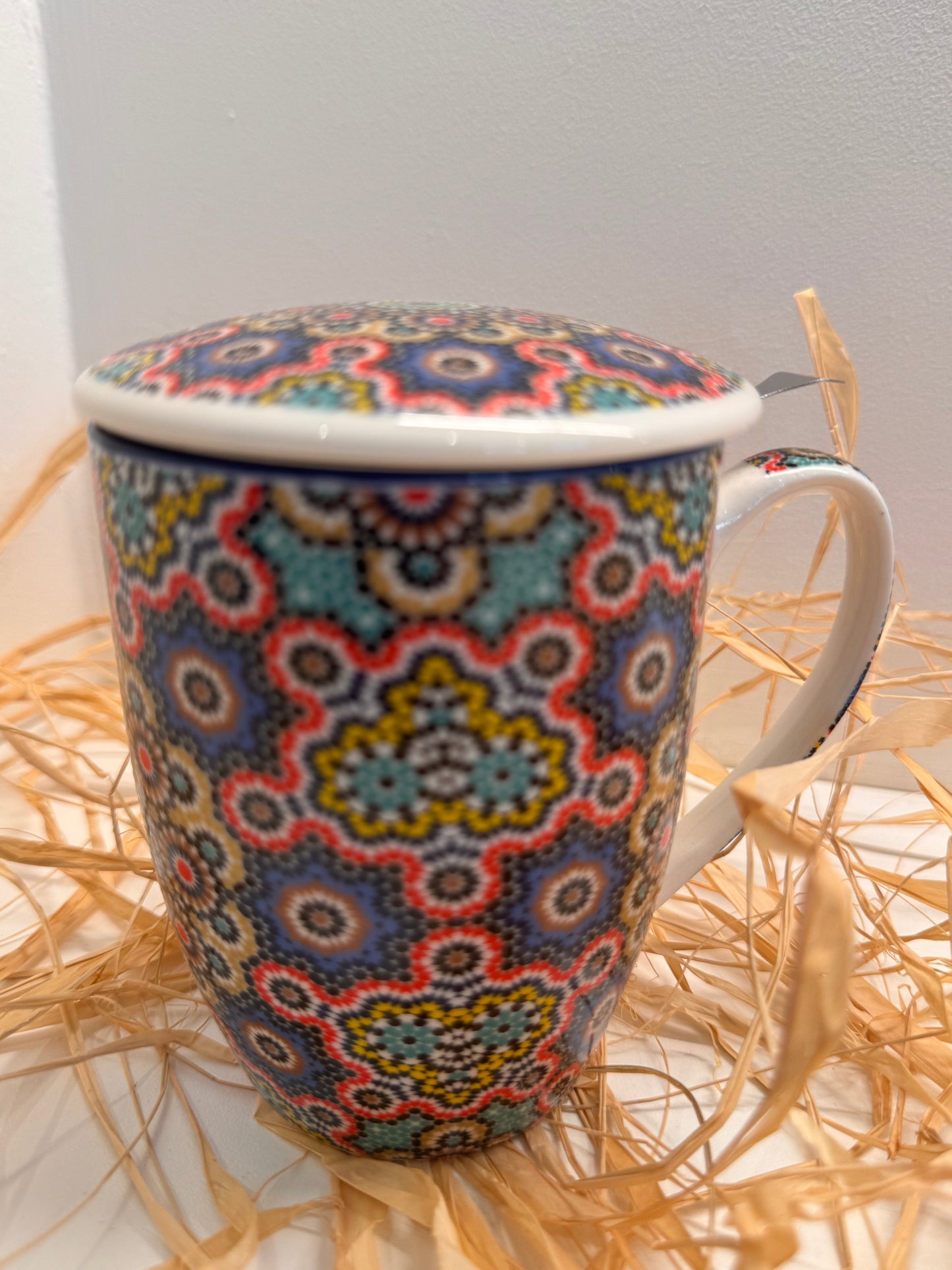 Mug Zellig Premium avec Infuseur & Couvercle Assorti