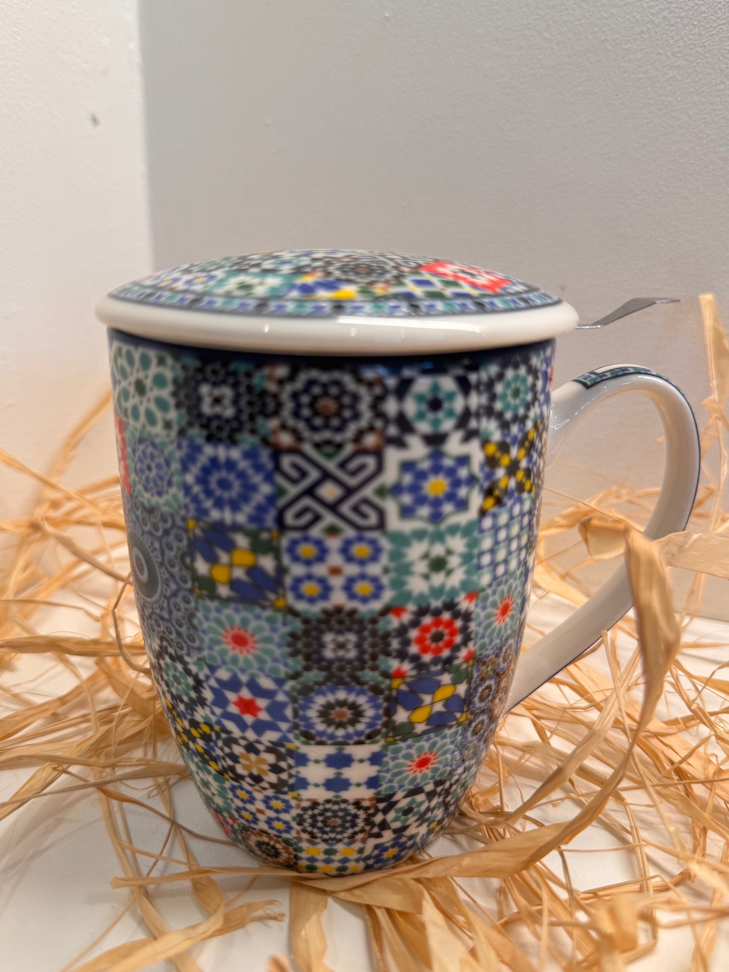 Mug Zellig Premium avec Infuseur & Couvercle Assorti