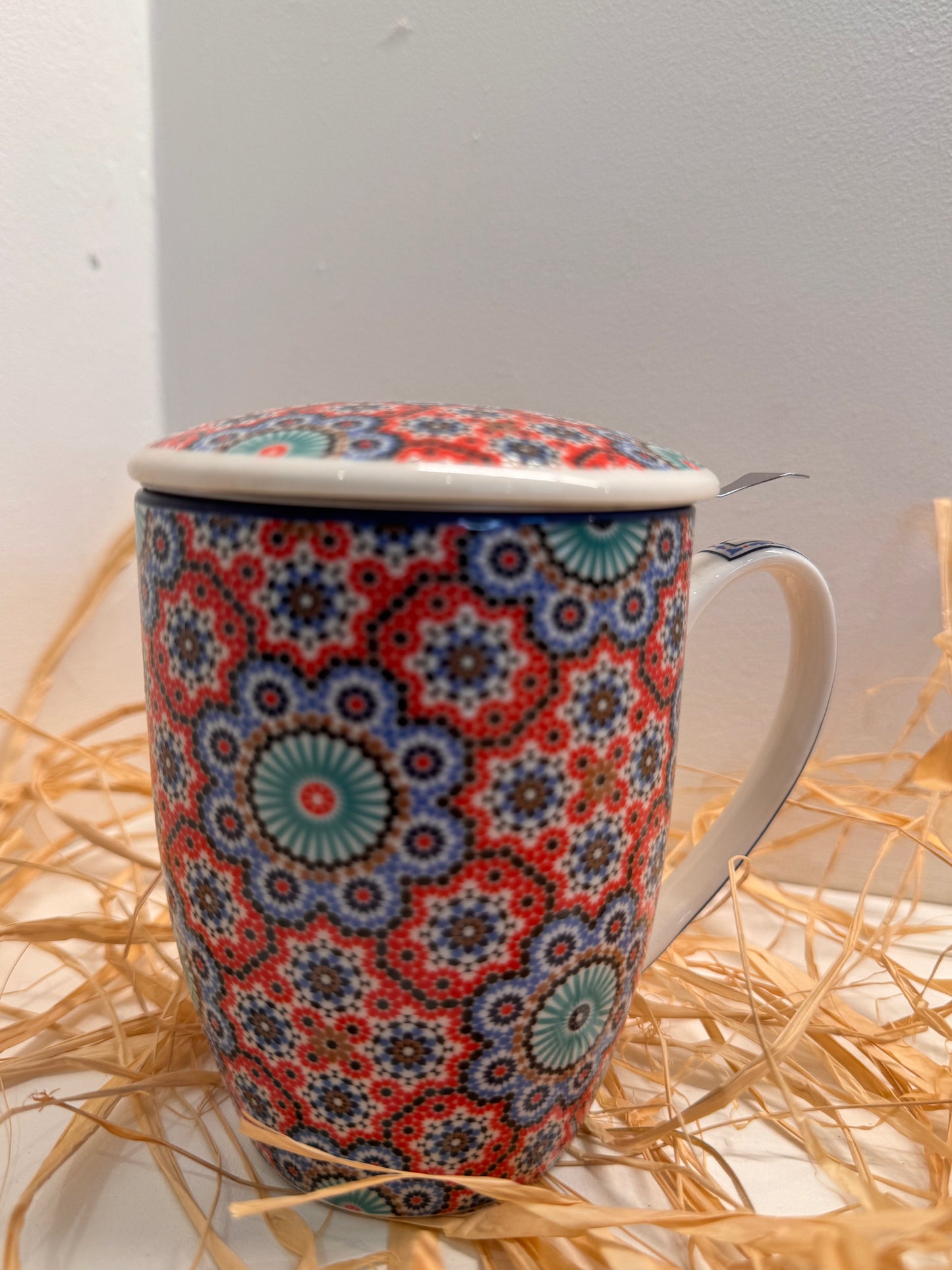 Mug Zellig Premium avec Infuseur & Couvercle Assorti