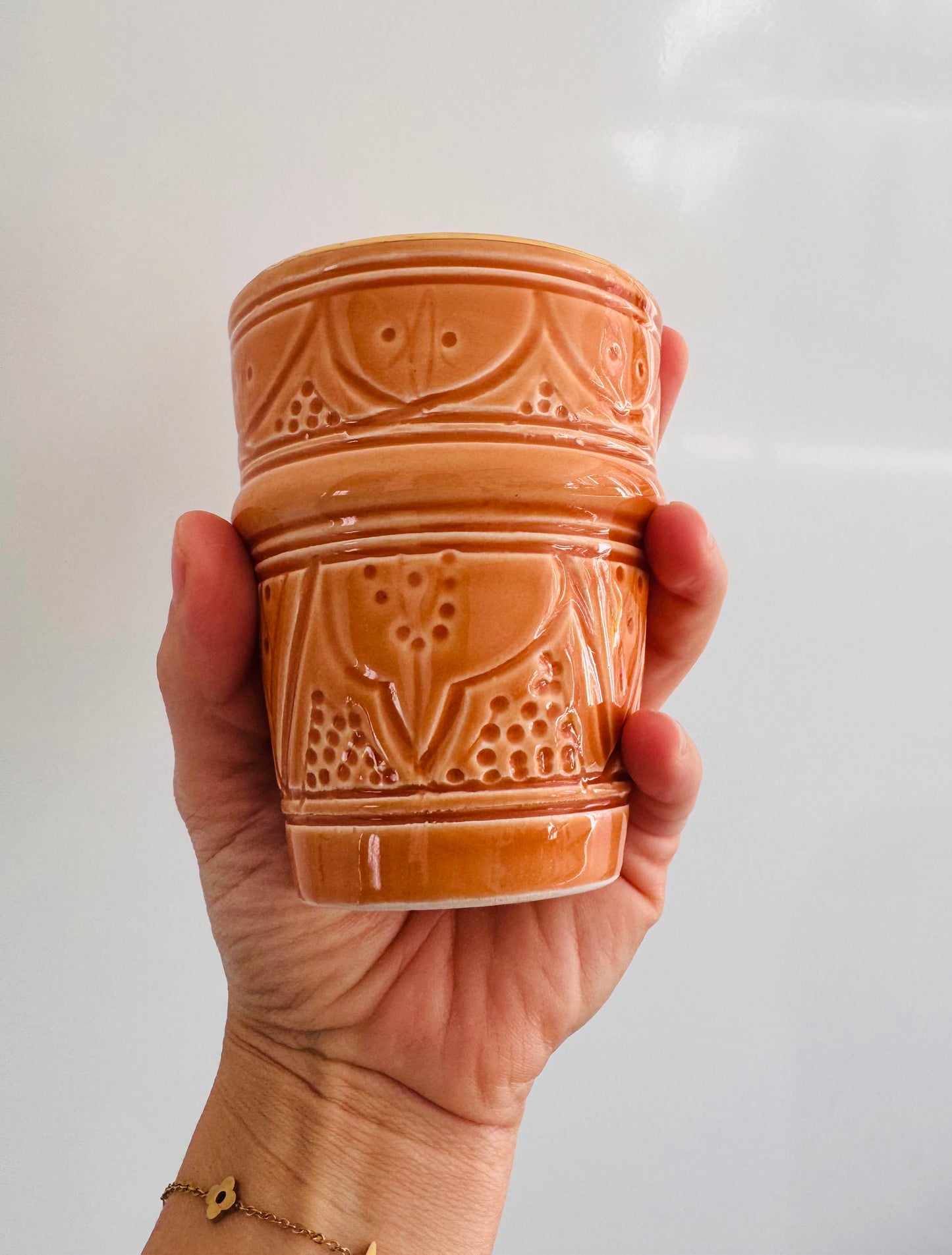 Mug artisanal  avec bordure dorée