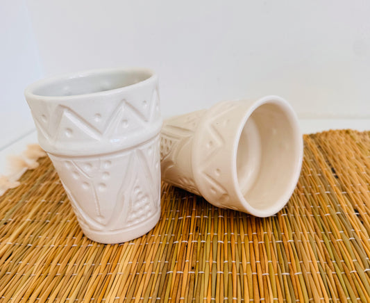 Mug artisanal blanc