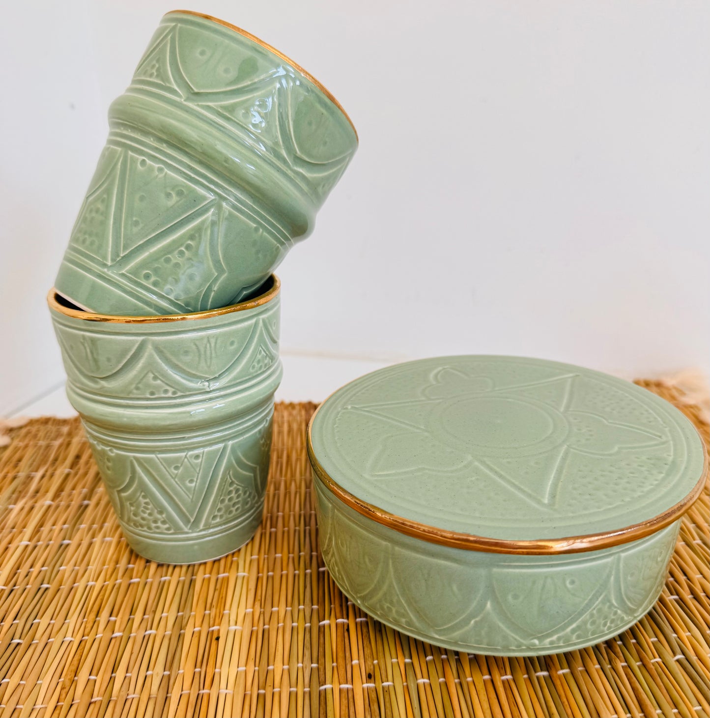 Boîte artisanale en céramique