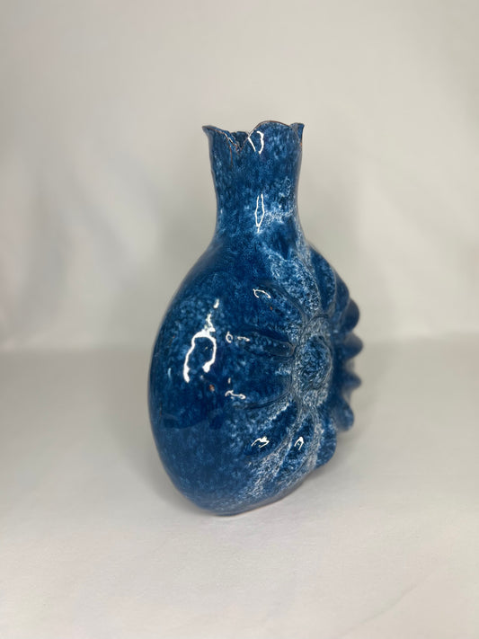vase en céramique bleu