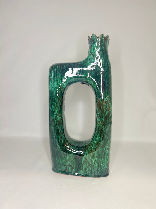 💚 Vase sculptural vert – Collection Tamegroute