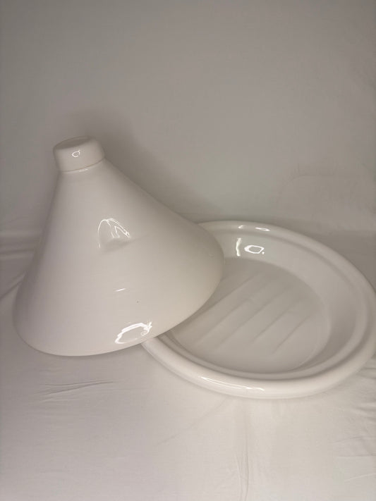 Grand tajine blanc – Collection Pure Artisan