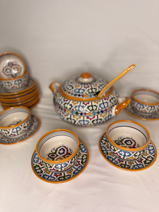 Service soupière 12 personnes – Artisanat marocain